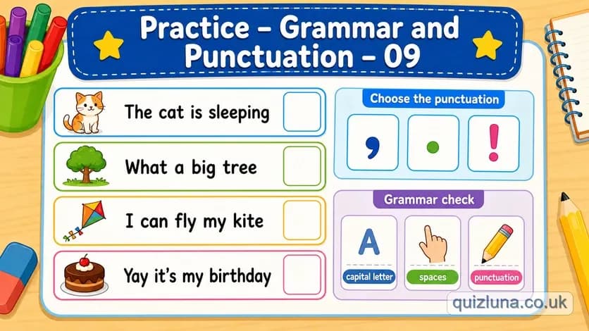 Practice - Grammar and Punctuation - 09